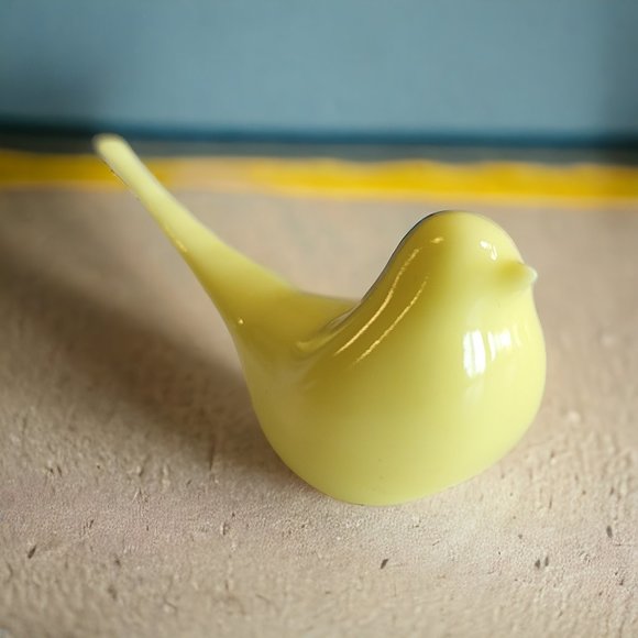Mid Century Modern Modwing Bird Figurine 3d Resin Eames 60s Yellow LARGE - Picture 3 of 3